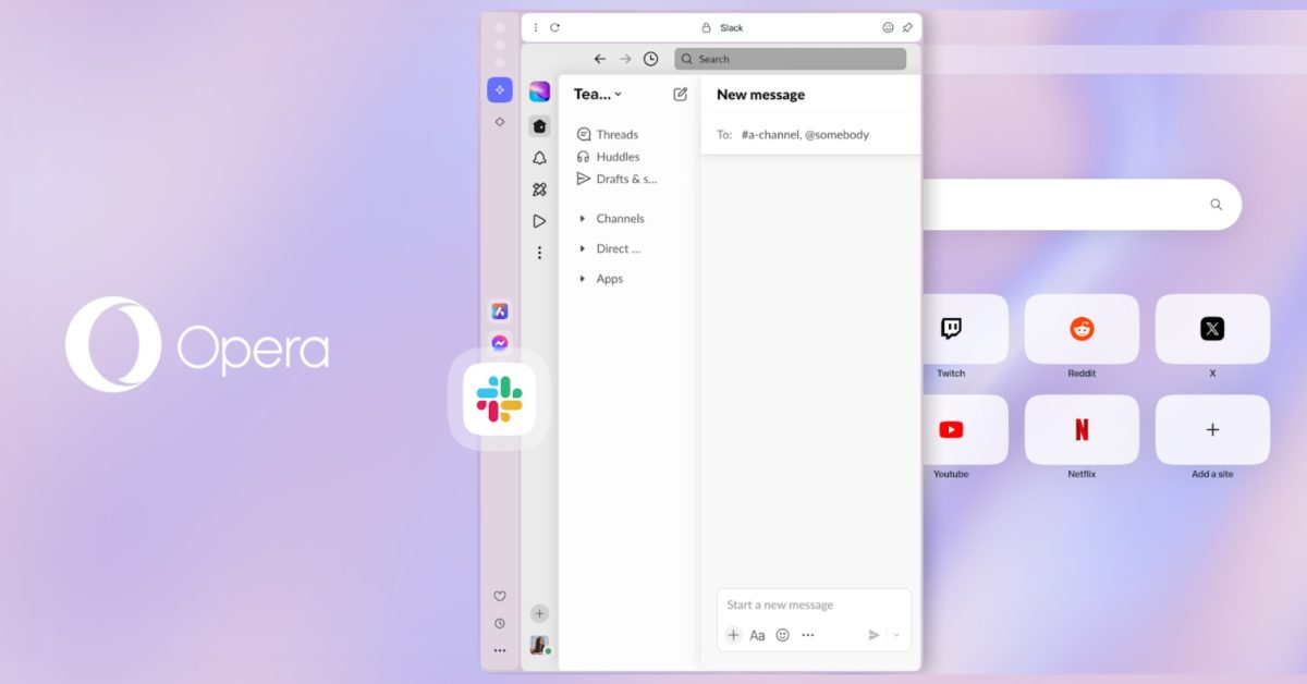 Opera One расширяет функционал боковой панели Opera добавила в браузер One поддержку популярных коммуникационных платформ Discord, Slack и социальной сети Bluesky. Теперь пользователи могут работать с этими сервисами напрямую через боковую панель браузера. Новая функция позволяет быст