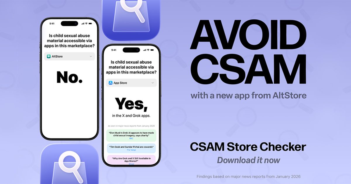 AltStore представляет приложение для проверки CSAM и обещает пожертвования организации по борьбе с торговлей людьми