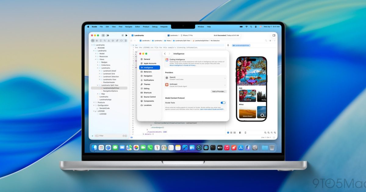 Apple представляет агентное программирование в Xcode с интеграцией Claude Agent и Codex