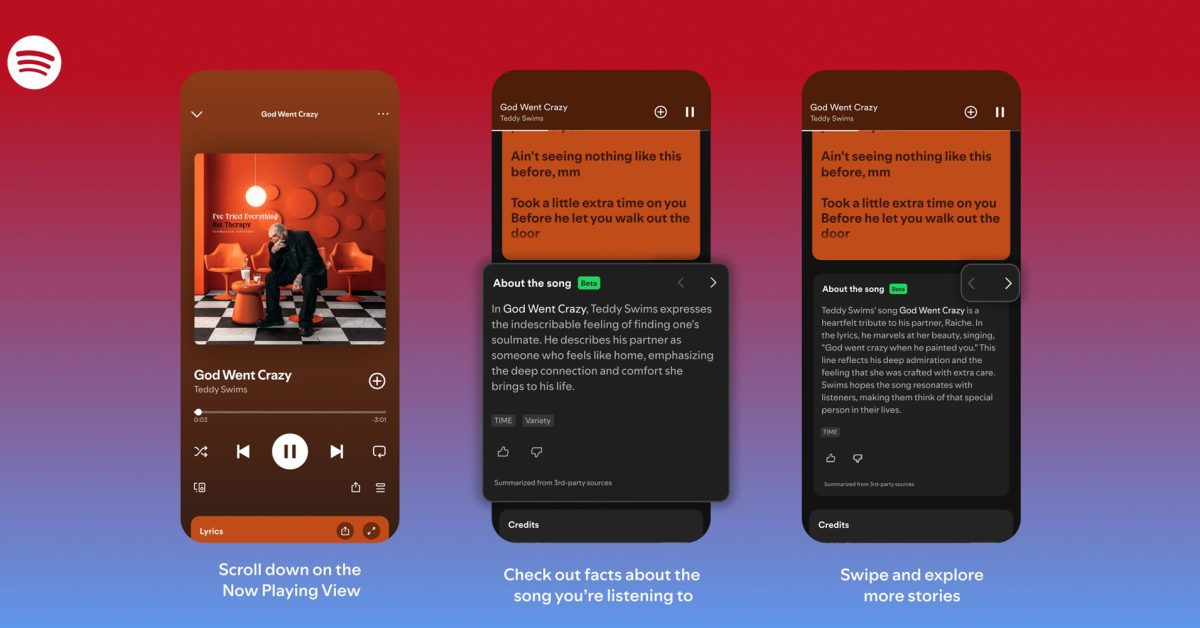 Новый эксперимент Spotify раскрывает историю песен, которые вы слушаете
