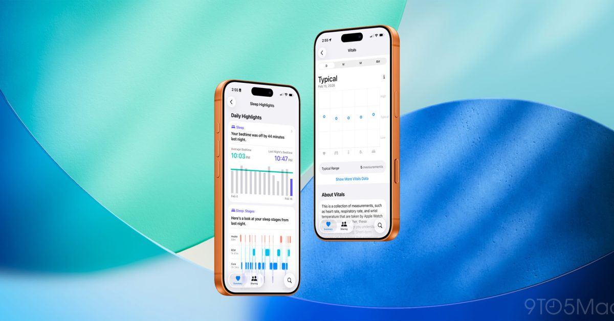 iOS 26.4 добавляет больше данных о сне и жизненных показателях в приложение Apple Health