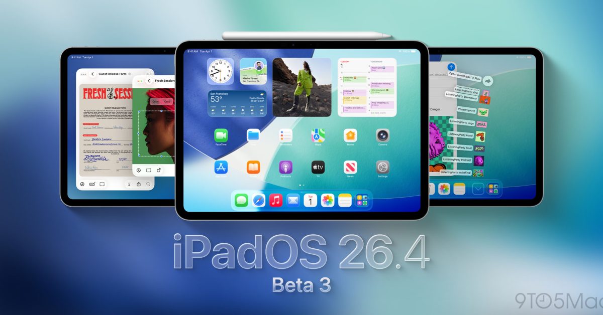 Apple выпустила бета-версию 3 для iPadOS 26.4, watchOS 26.4 и других систем