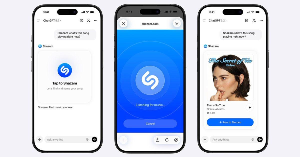 Теперь Shazam доступен прямо в ChatGPT