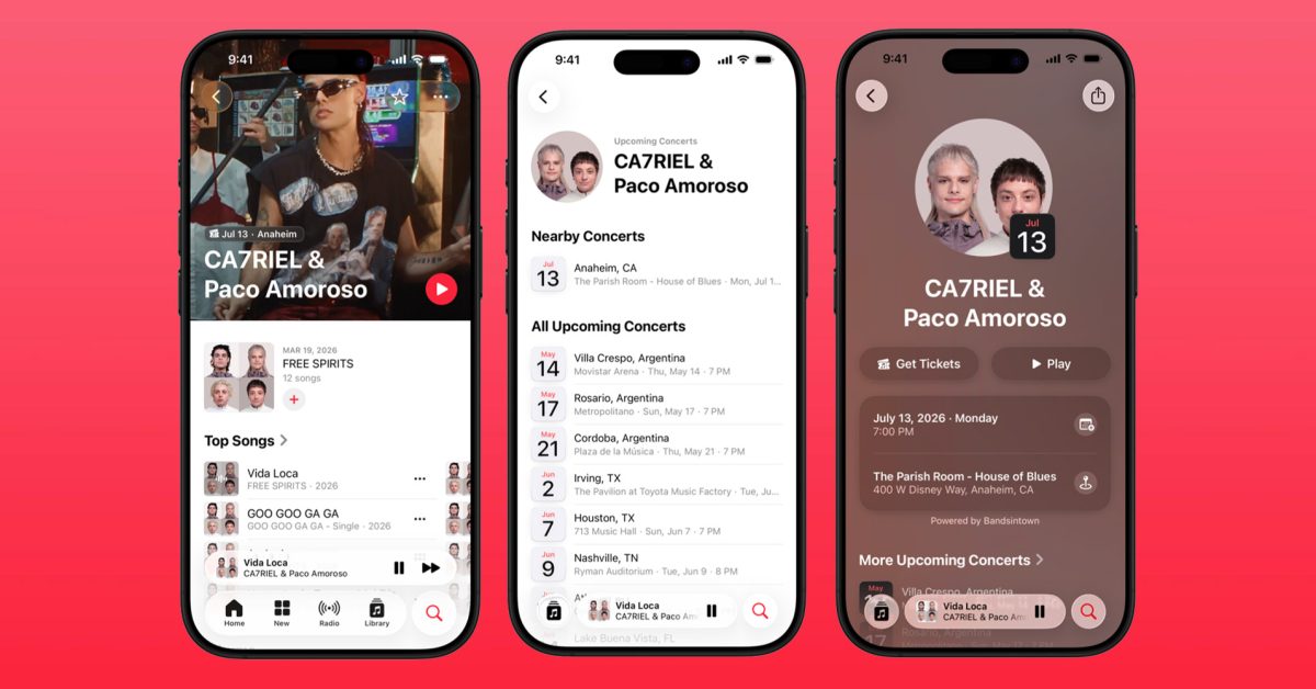 Apple Music теперь помогает следить за концертами любимых артистов
